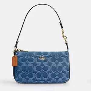 💙 Coach NWT Nolita 19 In Signature Blue Denim and Gold Hardware